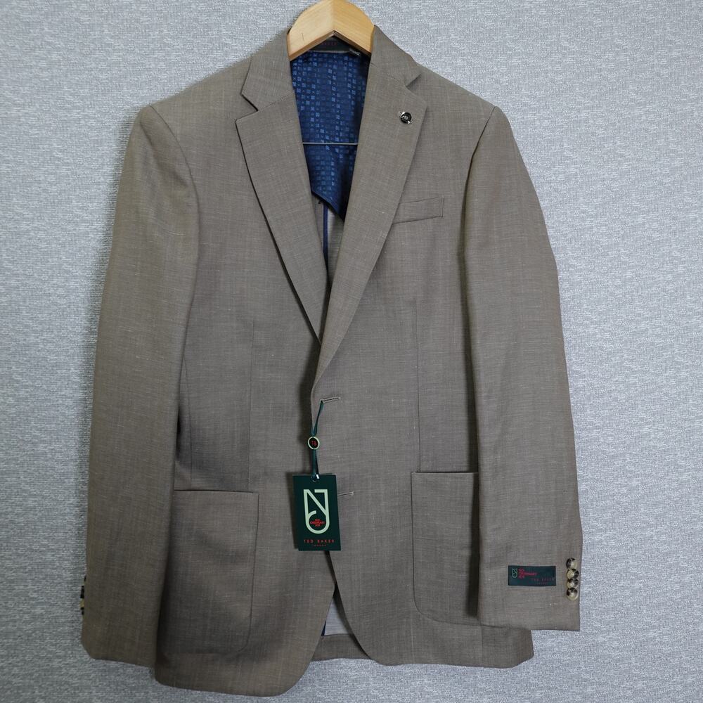Ted Baker No Ordinary Joe Men’s Blazer 40L Tan Wool Linen- Joy SPJ